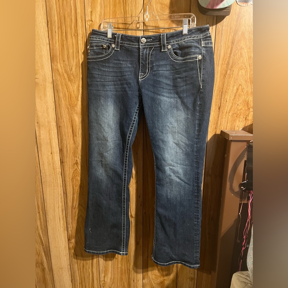 Miss Me Signature Boot Cut Jeans. Size 33”